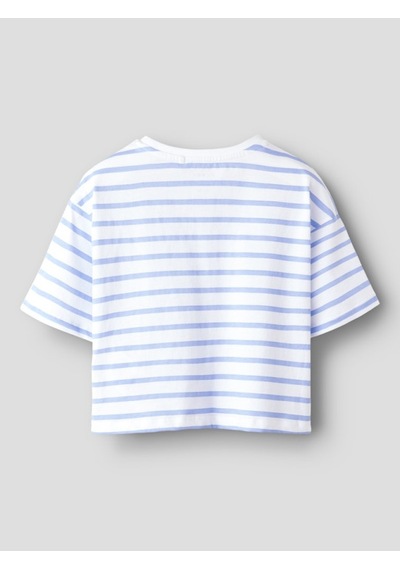 Name It Nmfvitanni Ss Short Rlx Top Kız Çocuk Crop T-shirt 13241601 Mavi