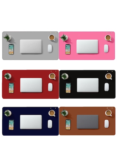 Microcase Deri Mouse Pad Laptop Bilgisayar Geniş Masa Matı 80x40 Al3023 Kırmızı