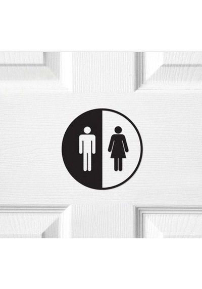 Klozet Banyo Sticker Wc Yapıştırma Resim 9 Siyah