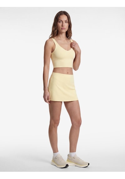 Koton Yüksek Bel Slim Fit İnterlok Spor Mini Şort Etek Sarı 6sak40397nk