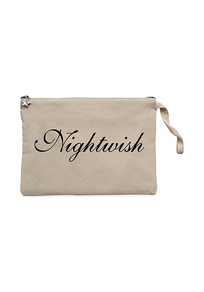 Nightwish Logo Krem Clutch Astarlı Cüzdan / El Çantası Krem