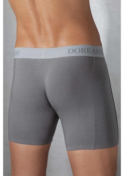 Doreanse Erkek Modal Çizgili Normal Paça Boxer 1780-Gri