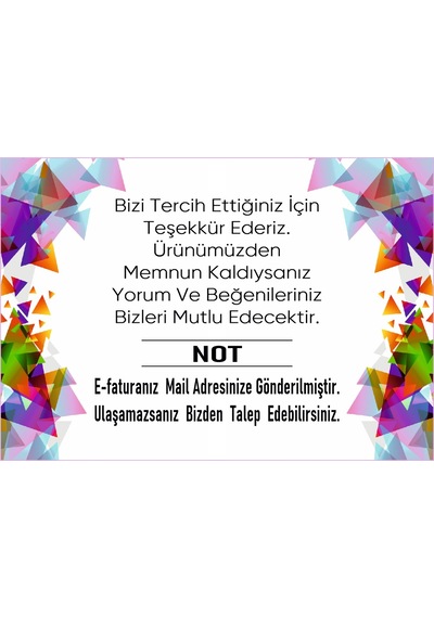 E-Ticaret Yorum ve Teşekkür Kartı (Yıldızlı) 1000 Adet