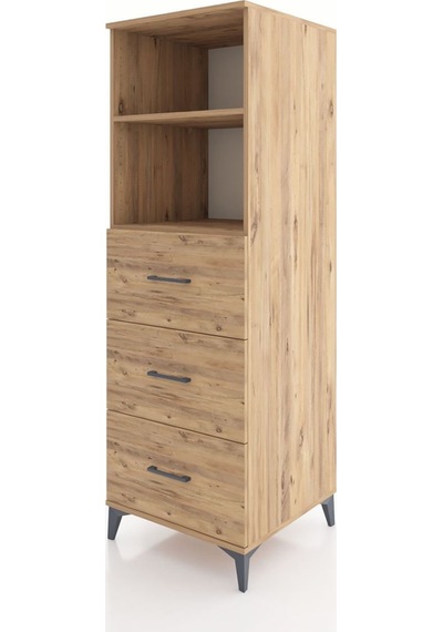 Kronos Dolap 2 Raflı 3 Çekmeceli 60x59x182 Çam-çam Atlas Çam