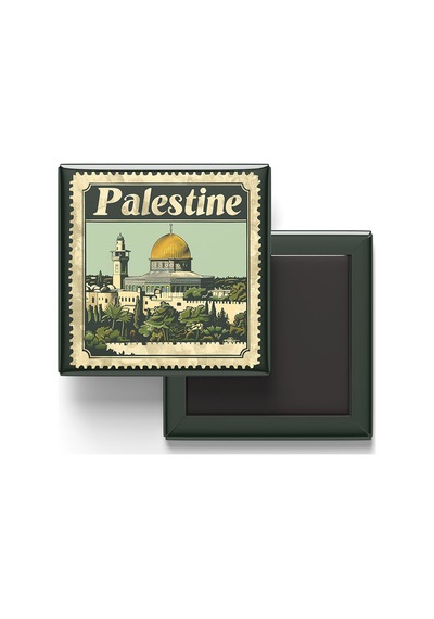 9x9 Cm Buzdolap Magnetleri - Filistin - Palestine - 2'li Retro Ve Pul Seti