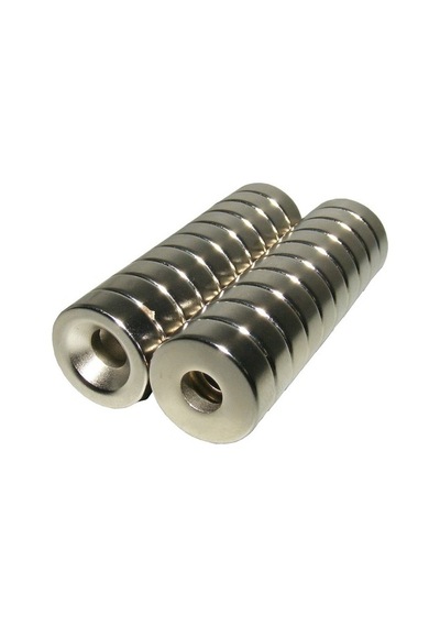 Güçlü Neodyum Mıknatıs Havşa Delikli D15X5 (6 Adet)