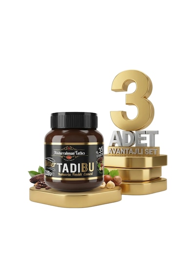 Tadıbu Bitter Kakaolu Fındık Ezmesi 3x330 Gr