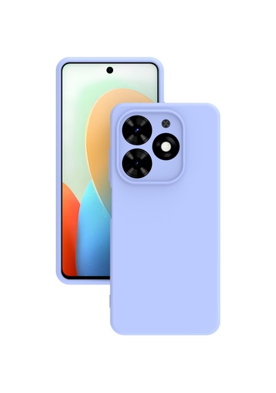 Tecno Spark Go 2024 Kılıf Kamera Korumalı Silikon Rubber Arka Kapak Lila