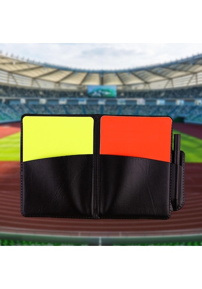 Suntek Futbol Hakem Kartları, Kırmızı Kart Sarı Kart, Pvc Ve Cep Kitaplı