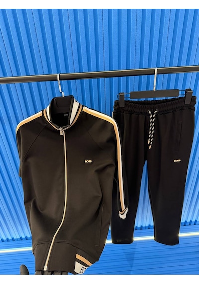 Besa Sport Wear Erkek Siyah Fermuarlı Şerit Detaylı Eşofman Takımı Günlük Ve Spor Kullanım Besa Sport Wear Erkek Siyah Fermuarlı Şerit Detaylı Eşofman Takımı Günlük Ve Spor Kullanım