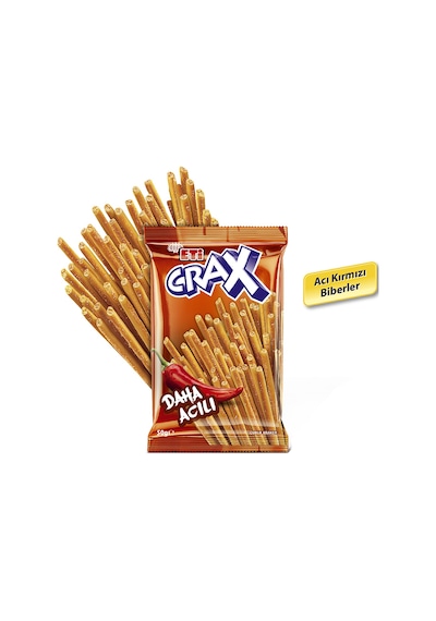 Eti Crax Acılı Çubuk Kraker 20 x 50 G