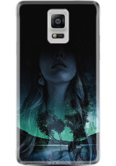 Samsung Uyumlu Galaxy Note 4 Kılıf Silikon Desenli Lost Girl 1809