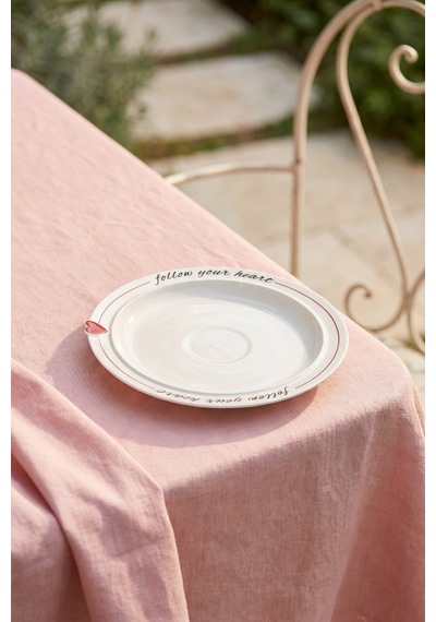 Cuore Porselen Tabak - 21 Cm Beyaz