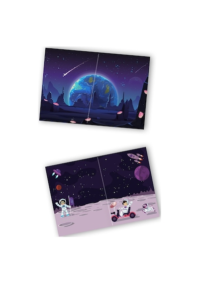 My Sticker Book '' Uzay-dinozorlar'' , 2li Set Tükenmeyen Sticker Kitabı