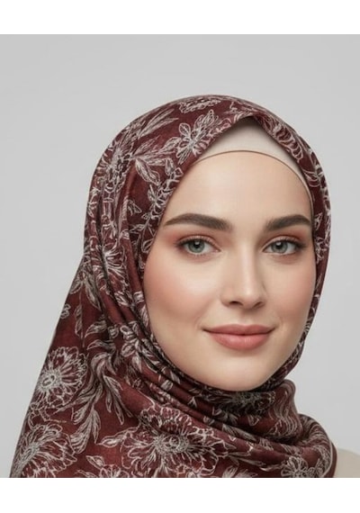 İpekal Mono Organik Pamuk Eşarp - 06248 Bordo
