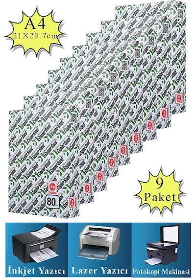 Copierbond Fotokopi Kağıdı A4 80 Gr 500 Lü 9 Paket