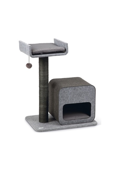 Karlıe Kedi Tırmalama+ev Flavıe Gri 60x40x77cm