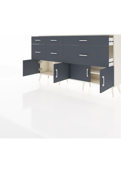 Arges Konsol Tek Raflı 6 Çekmeceli 4 Kapaklı 176x30x99 Aytaşı-antrasit Antrasıt - Aytası Arges Konsol Tek Raflı 6 Çekmeceli 4 Kapaklı 176x30x99 Aytaşı-antrasit Antrasıt - Aytası