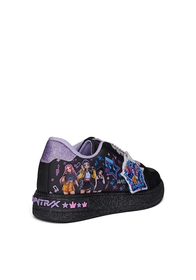 Zacoz Pop Star Kız Çocuk Aksesuarlı Günlük Sneaker Ayakkabı Siyah - Mor