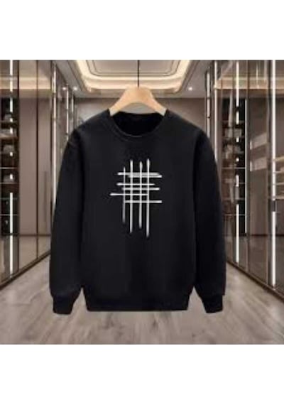 Kozia Outdoors Baskılı Oyaka Unisex Oversize Sweatshirt Siyah