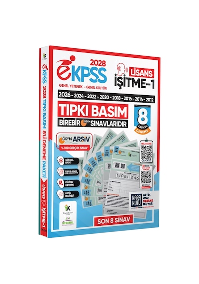 2028 EKPSS Lisans İşitme-1 ÖSYM Çıkmış Soru Tıpkı Basım Soru Kitapçıkları 8li TG Deneme Paketi