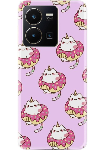 Vivo Y35 Kilif Resimli Silikon Unicorn Donut 1417 566402485
