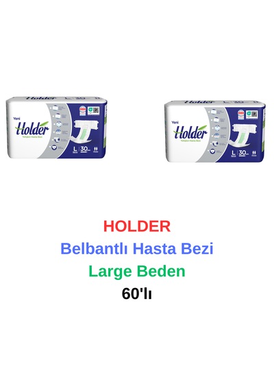 Holder - Belbantlı Hasta Bezi Large Beden 60'lı L