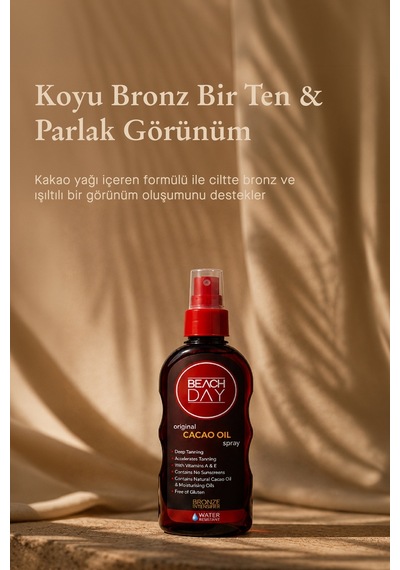 Beach Day Kakao Yağı Özlü Bronzlaştırıcı Sprey 150 ML