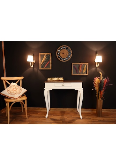 Wooding 80 Cm Çekmeceli Masif Beyaz Ceviz Dresuar (548586126) Ceviz
