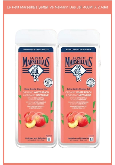 Le Petit Marseillais Duş Jeli Şeftali ve Nektarin 2 x 400 ML