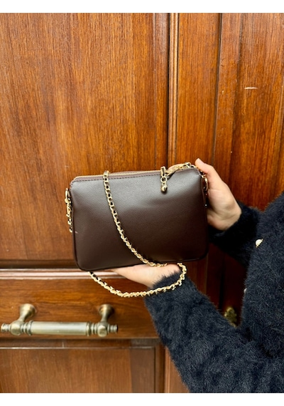 Just Polo Kadın Zincir Askılı Günlük Ve Özel Kullanıma Omuz & Çapraz Çanta Shoulder Bag Kahverengi