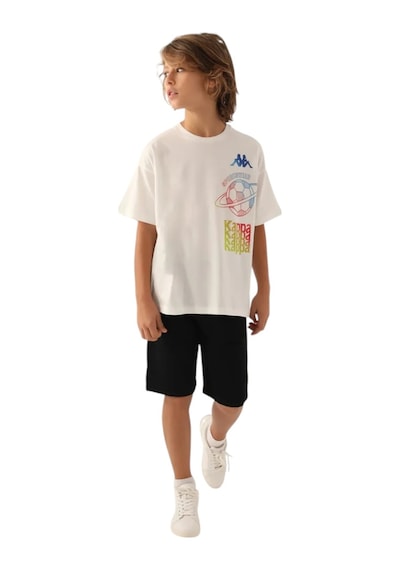 Kappa Authentic Cayden Erkek Çocuk Antrasit Regular Fit Tişört KREM