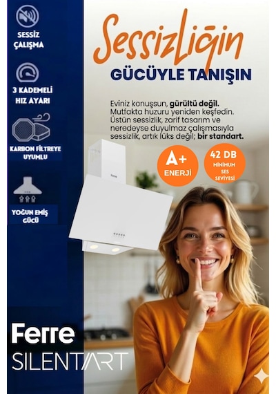 Afm Tech Ve Ferre Luca Sessiz Elektrikli Vitro Beyaz D087-SA + V6-05 + FM7601 Ankastre Set