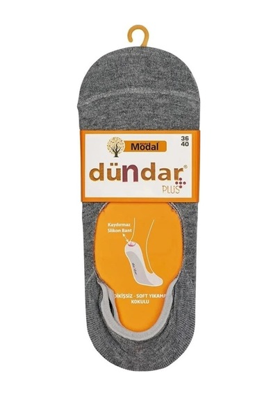 Dündar Çorap Dündar Plus 6913 Bayan Modal Silikonlu Babet Çorap 12 Adet 001