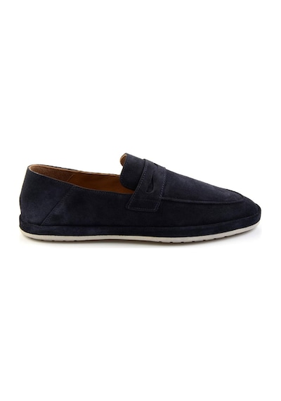 Bambi Lacivert Hakiki Deri Erkek Loafer Ayakkabı E01589240102 Lacivert