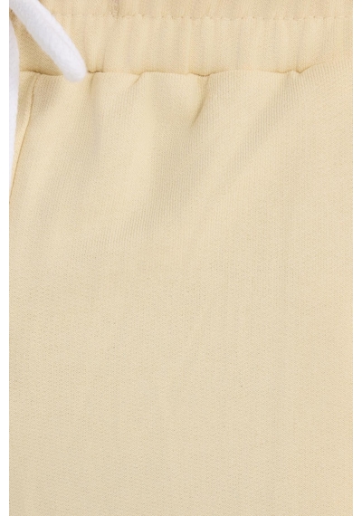 Tudors Erkek Relax Fit Rahat Kesim %100 Pamuk Beli Bağcıklı Bej Şort-35704 Açık Bej