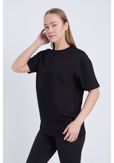 Velvoria Unisex Oversize Basic 3'lü Siyah Beyaz Bej Renk T-shirt Çok Renkli1