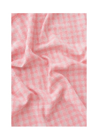 Bella Notte Pembe Beyaz Pötikare Fisto Fırfır Detaylı Uzun Kollu Pijama Takımı Pembe