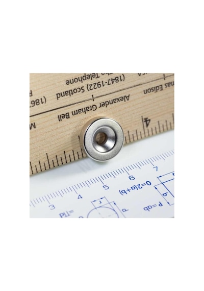 Dünya Magnet 5 Adet D15mm X 10/5,5mm X 3mm Havşa Delikli Güçlü Vida Atılabilir Neodyum Mıknatıs