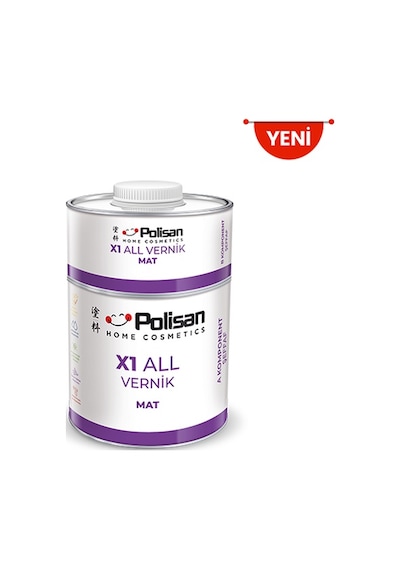 Polisan Yenileme Grubu X1 All Mat Vernik 0,60kg Polisan Yenileme Grubu X1 All Mat Vernik 0,60kg