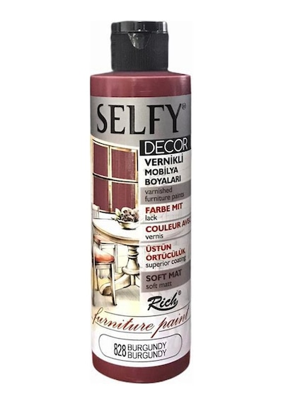 Rich Selfy Decor Kendinden Vernikli Mobilya Boyası 240 Cc Burgund
