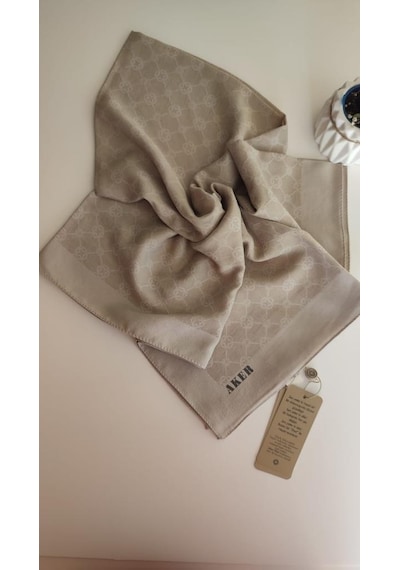 Aker Elegance Monogram Eşarp 001 Antrasit