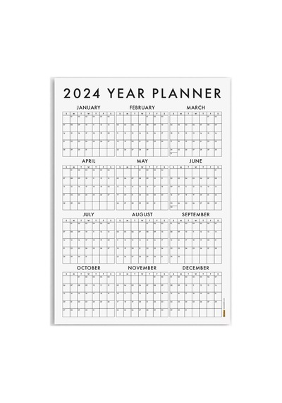 Amerikan Standardı 2026 Takvim, 2026 Yıllık Planlayıcı Duvar Takvimi, Sunday Start