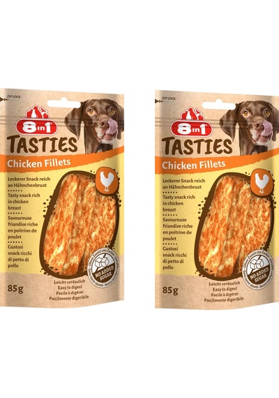 8in1 Tasties Chicken Fillets Tavuklu Fileto Köpek Ödülü 85 Gr. X 2 Adet
