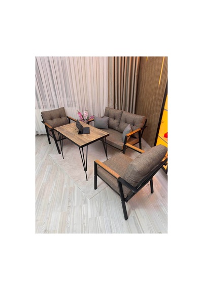 Houseart Balkon ,bahçe , Teras , Cafe ,salon , Metal Kanepe , Metal Kanepe Koltuk ,oturma Takımı 2-1-1 Masalı Takım Cappuccino Houseart Balkon ,bahçe , Teras , Cafe ,salon , Metal Kanepe , Metal Kanepe Koltuk ,oturma Takımı 2-1-1 Masalı Takım Cappuccino