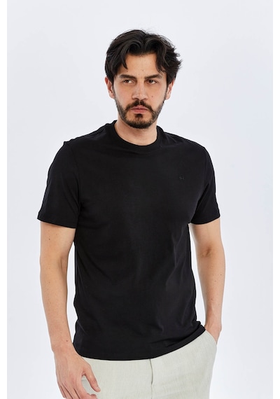 Süvari O Yaka Regular Siyah Erkek T-shirt Ts1014000475