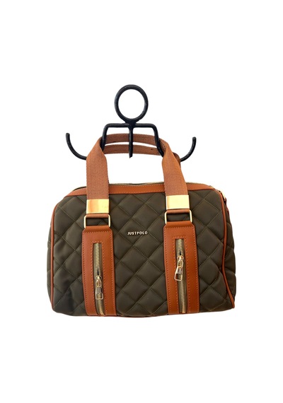 Just Polo Kadın Silindir Model El Ve Omuz Çantası Oztjp4107 Yeşil Taba Yeşil - Taba