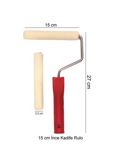 Kadife Rulo 15 Cm Set.1 Kalite 2 Li