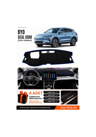 Byd Seal U Dm 2024-sonrası Uyumlu Torpido Örtüsü, Torpido Kılıfı - Siyah Mavi