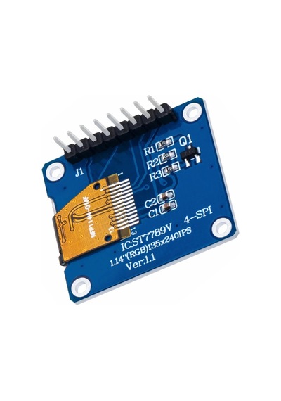 1.14 İnch St7789v Chip 135 240 Rgb Tft Ips 8 Pin Lcd Ekran Modülü